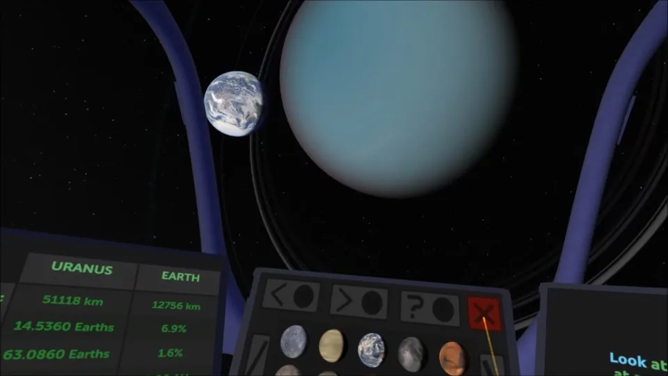 Two planets shown next to each other at the same scale for size comparison